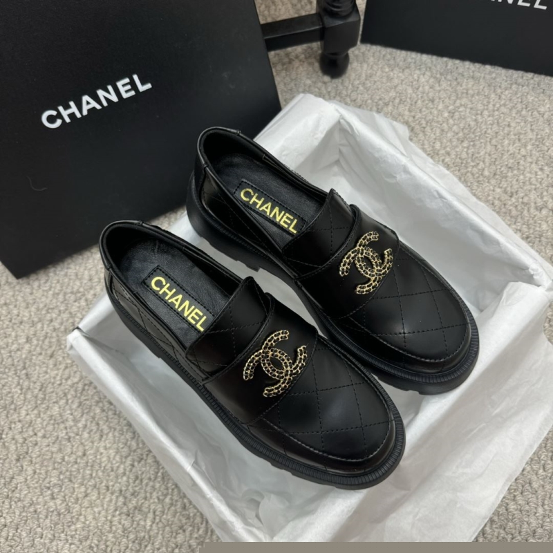 Ch*el leather shoes